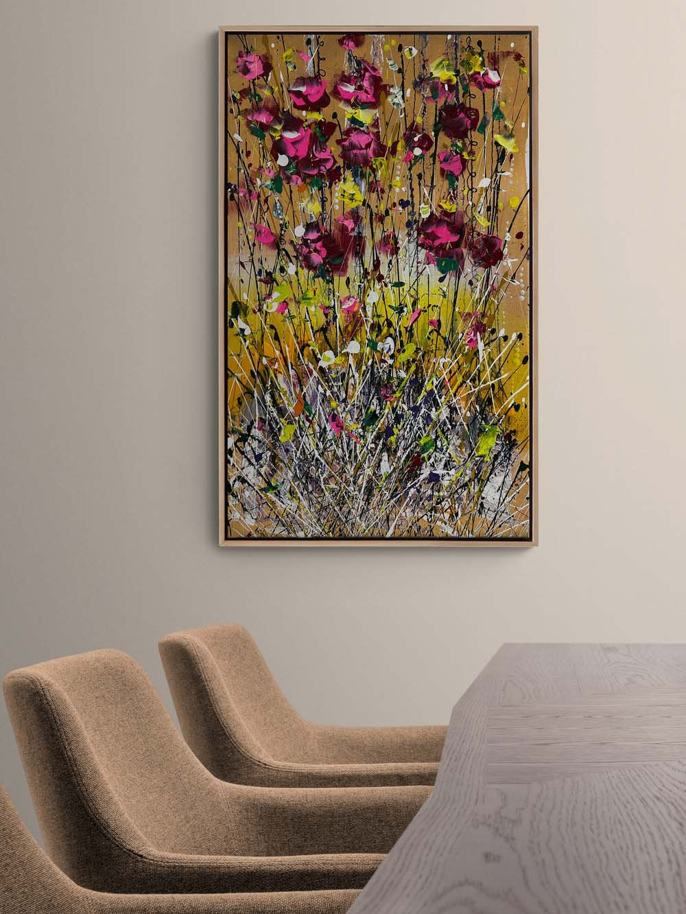 Parlak Tonların Çarpışması Yağlı Boya Tablosu