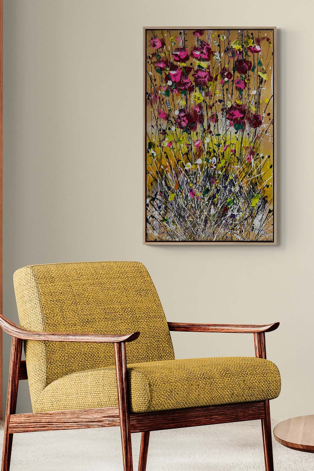 Parlak Tonların Çarpışması Yağlı Boya Tablosu