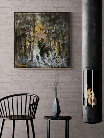Kış Masalı Yağlı Boya Tablosu
