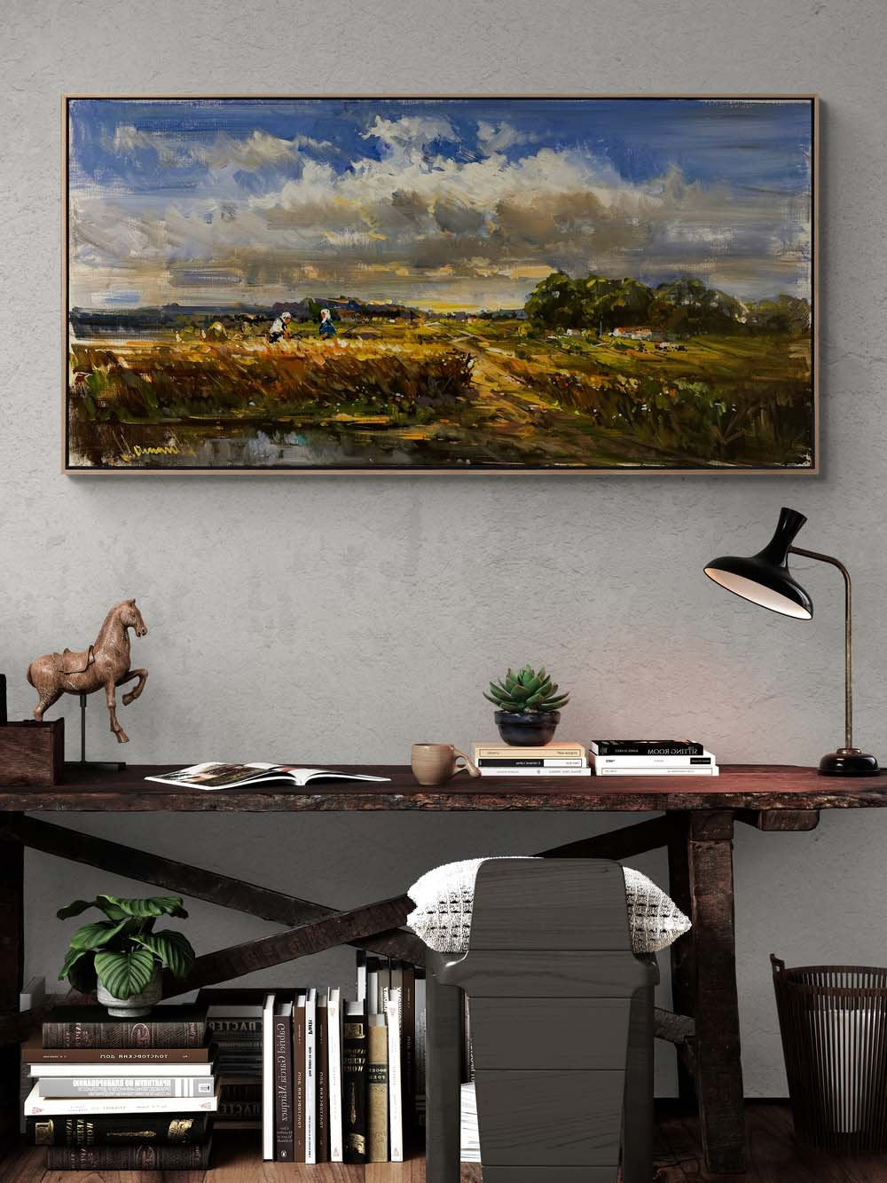 Ekin Biçen Eller Yağlı Boya Tablosu