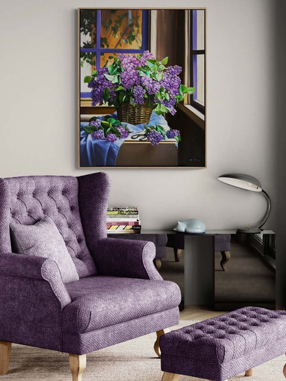 Leylaklarla Dolu Sepet Yağlı Boya Tablosu