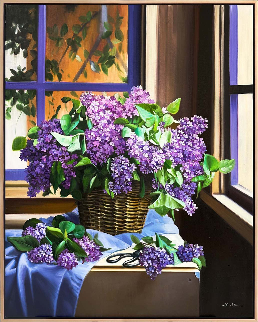 Leylaklarla Dolu Sepet Yağlı Boya Tablosu