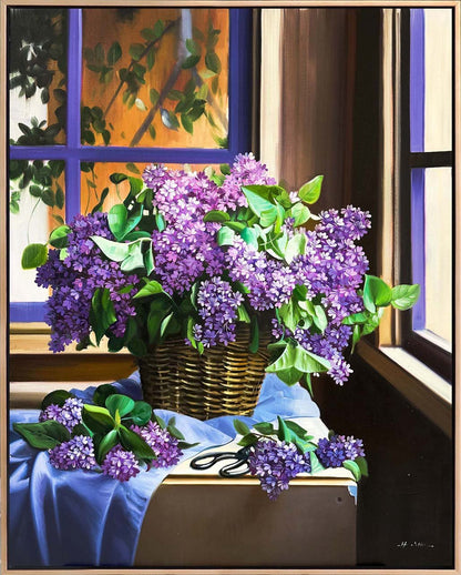 Leylaklarla Dolu Sepet Yağlı Boya Tablosu