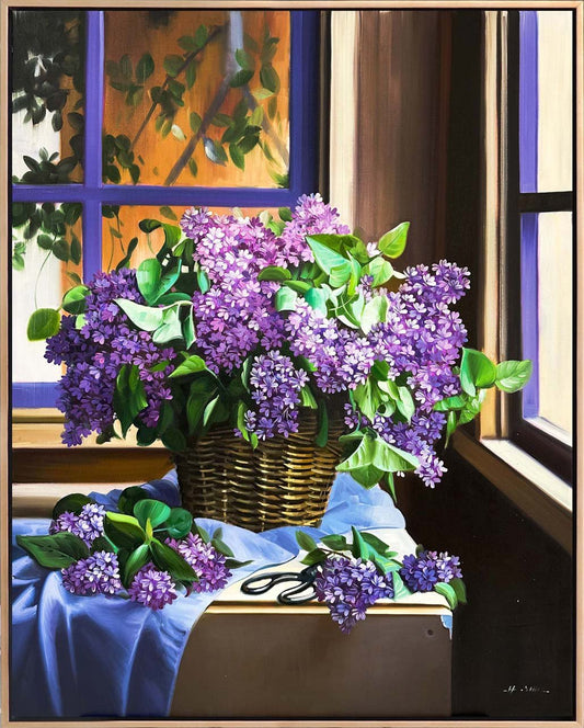 Leylaklarla Dolu Sepet Yağlı Boya Tablosu