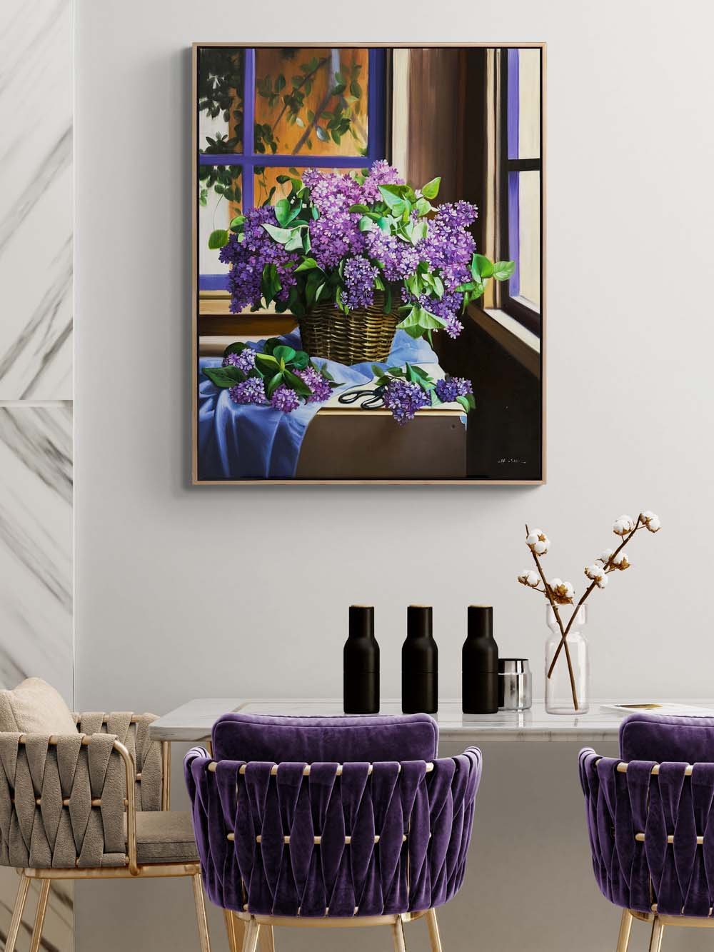 Leylaklarla Dolu Sepet Yağlı Boya Tablosu