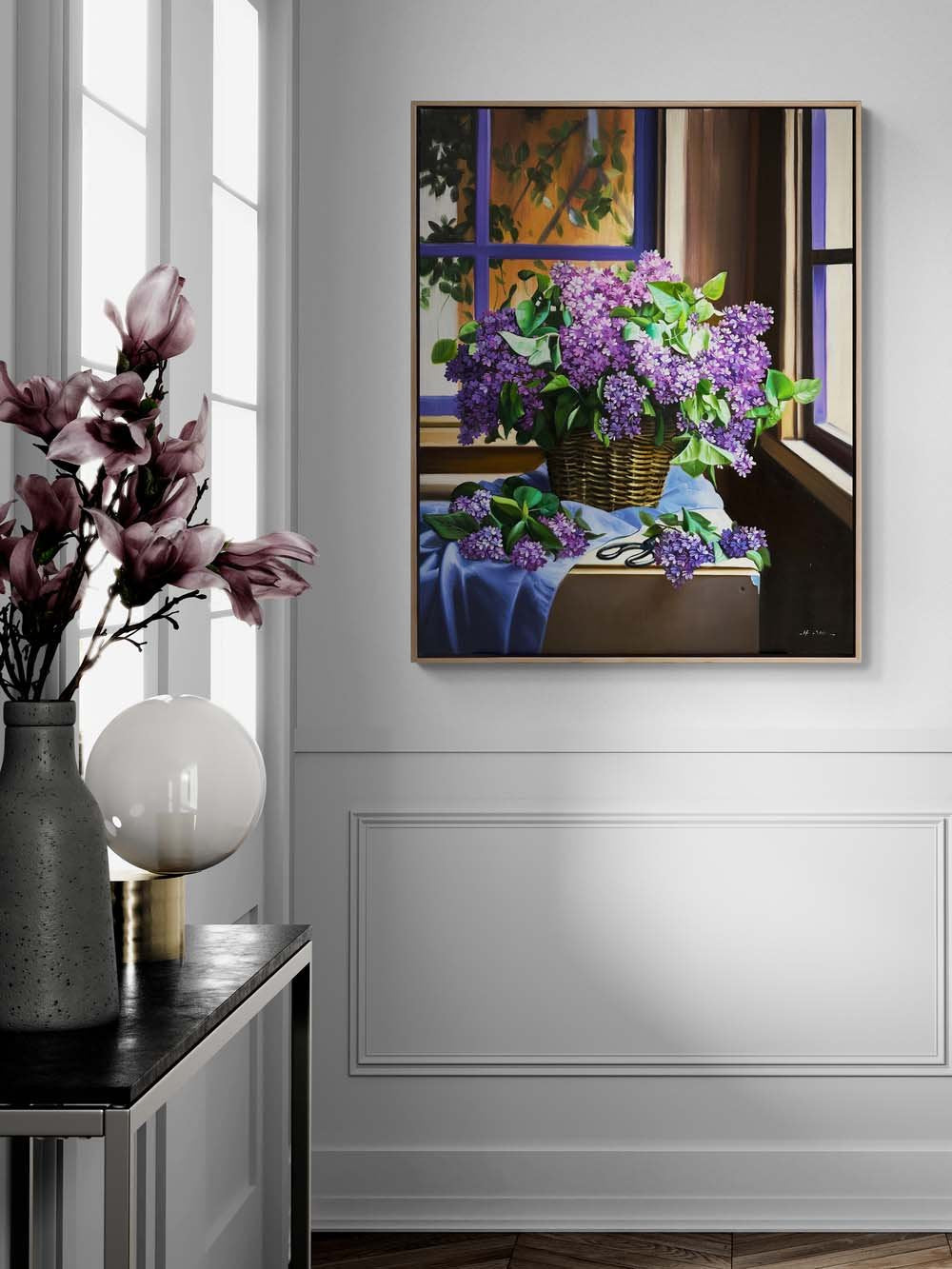 Leylaklarla Dolu Sepet Yağlı Boya Tablosu