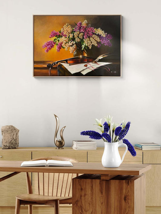 Çiçeklerin Şarkısı Leylak Yağlı Boya Tablosu