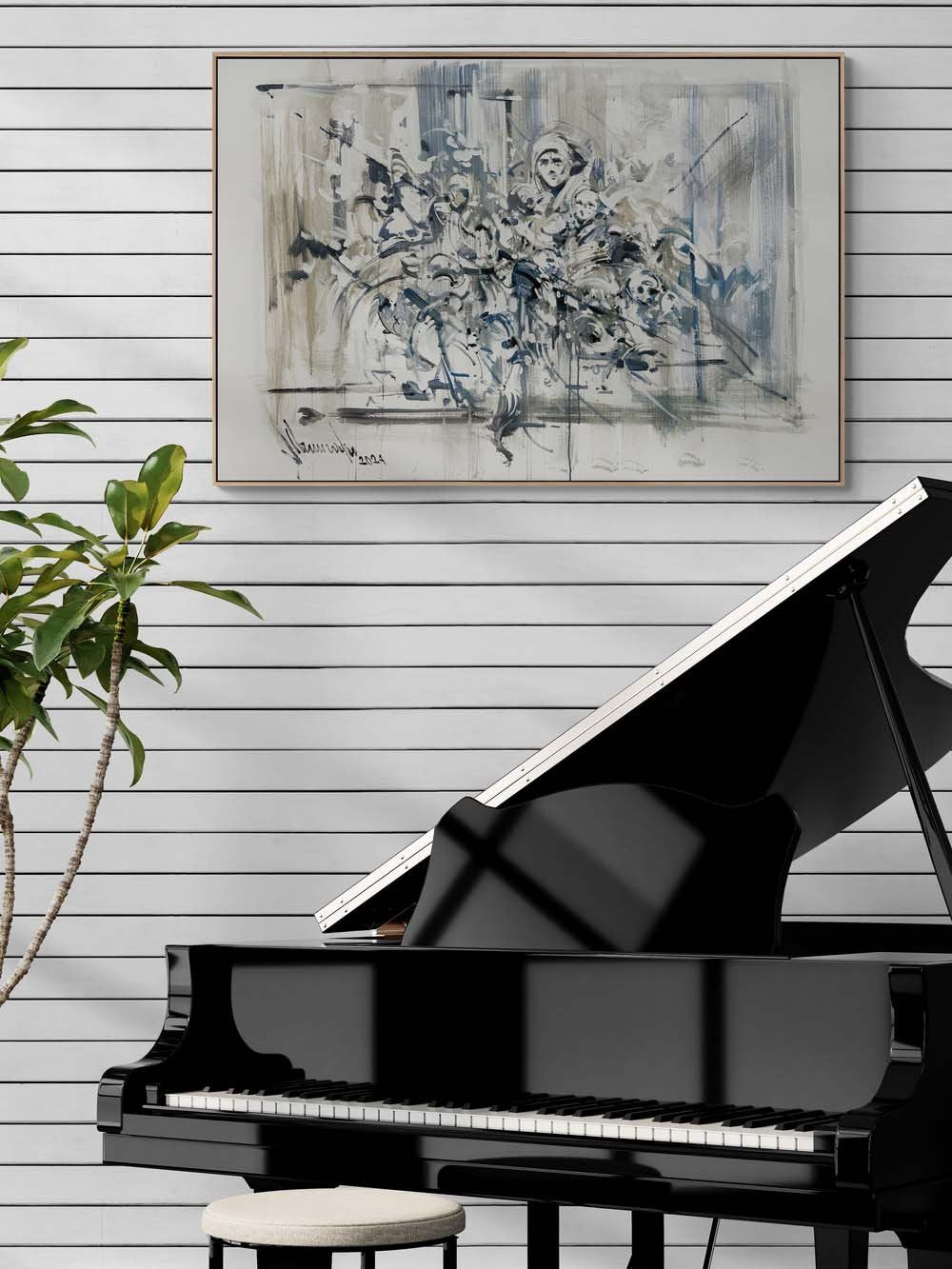 Düşlerin Geometrisi Yağlı Boya Tablosu