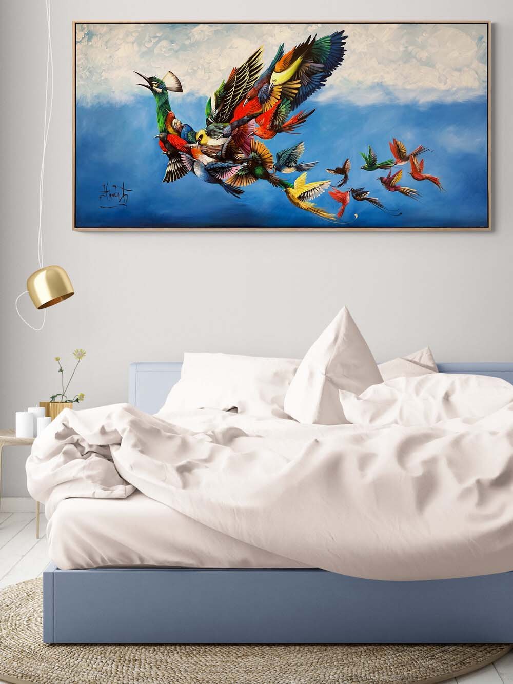 Efsanevi Simurg Yağlı Boya Tablosu