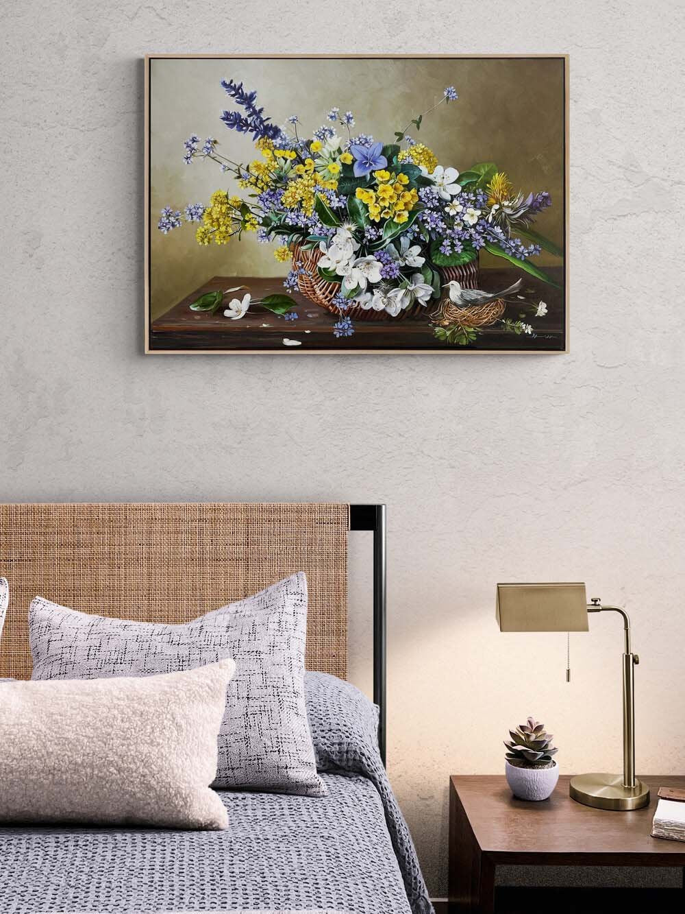 Sepette Bahar Rüyası Yağlı Boya Tablosu