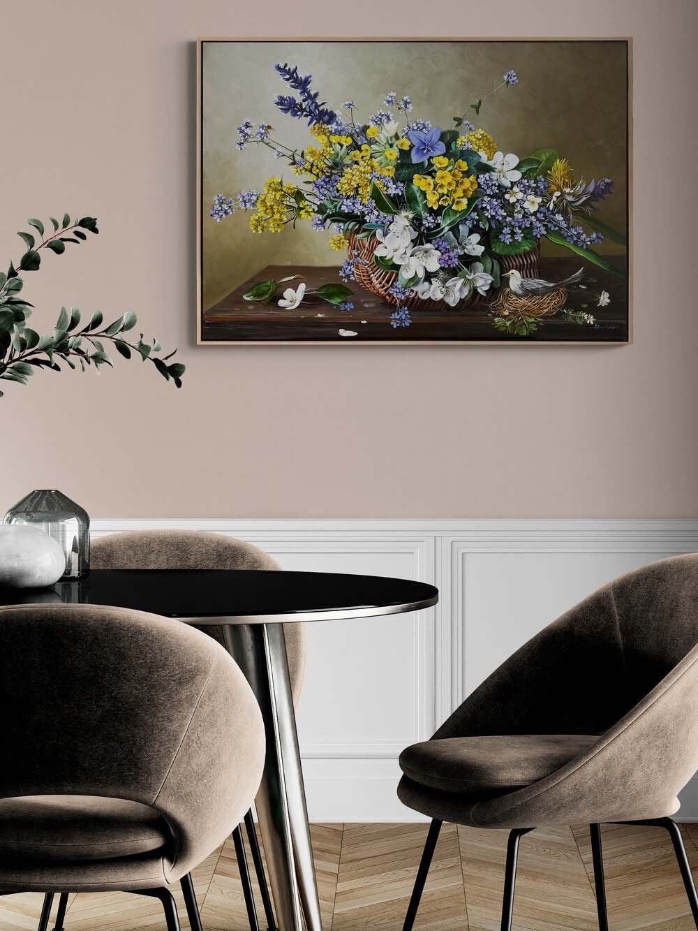 Sepette Bahar Rüyası Yağlı Boya Tablosu