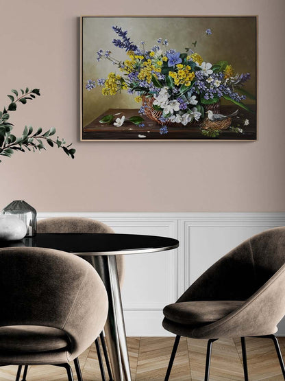 Sepette Bahar Rüyası Yağlı Boya Tablosu