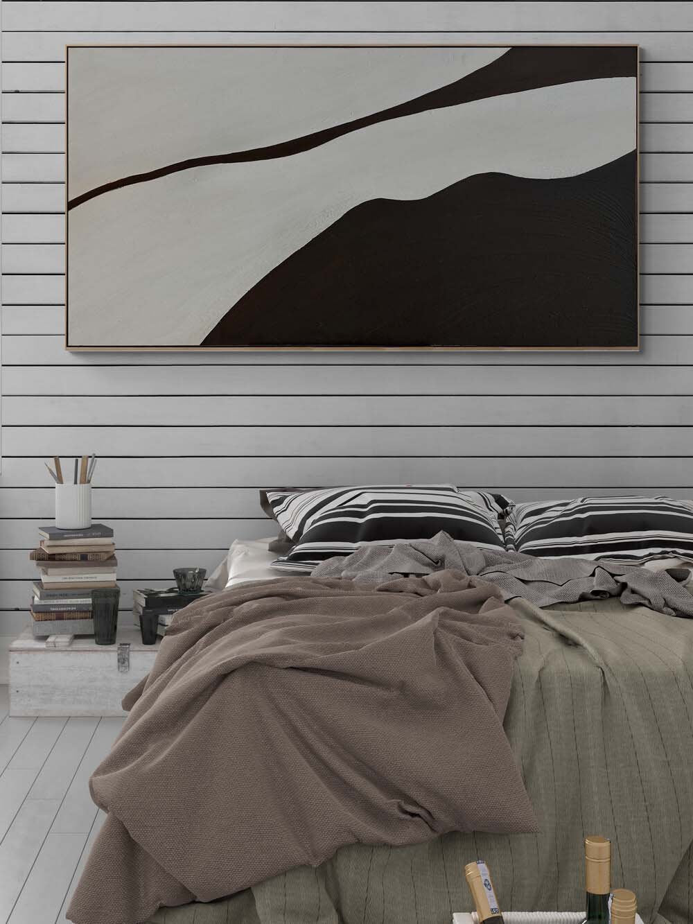 Geometrik Arayış Yağlı Boya Tablosu