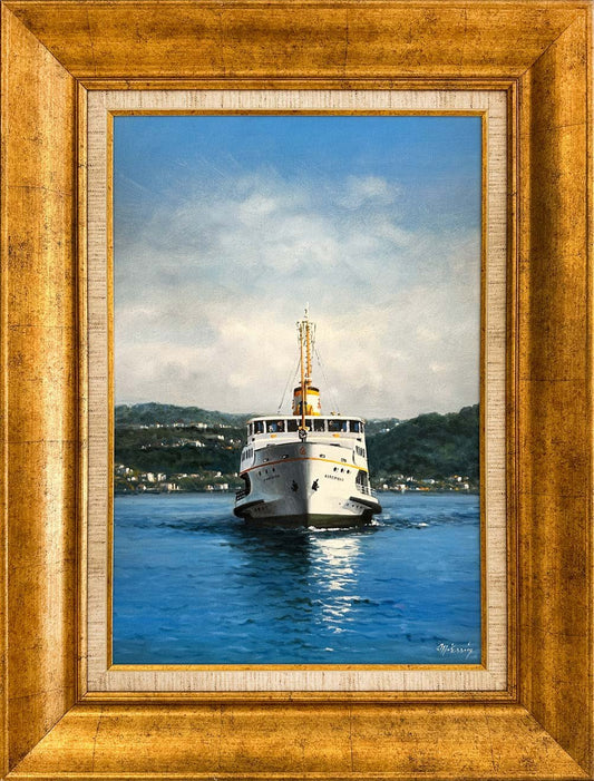 Karşıyaka Vapuru Yağlı Boya Tablosu