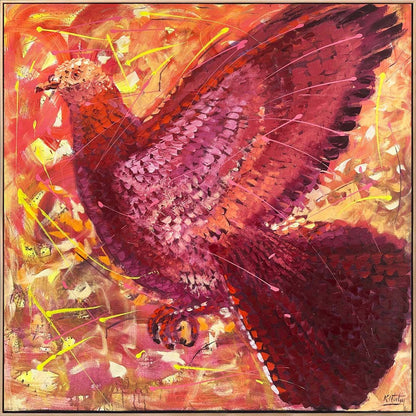 Düşlerin İzinde Güvercin Yağlı Boya Tablosu