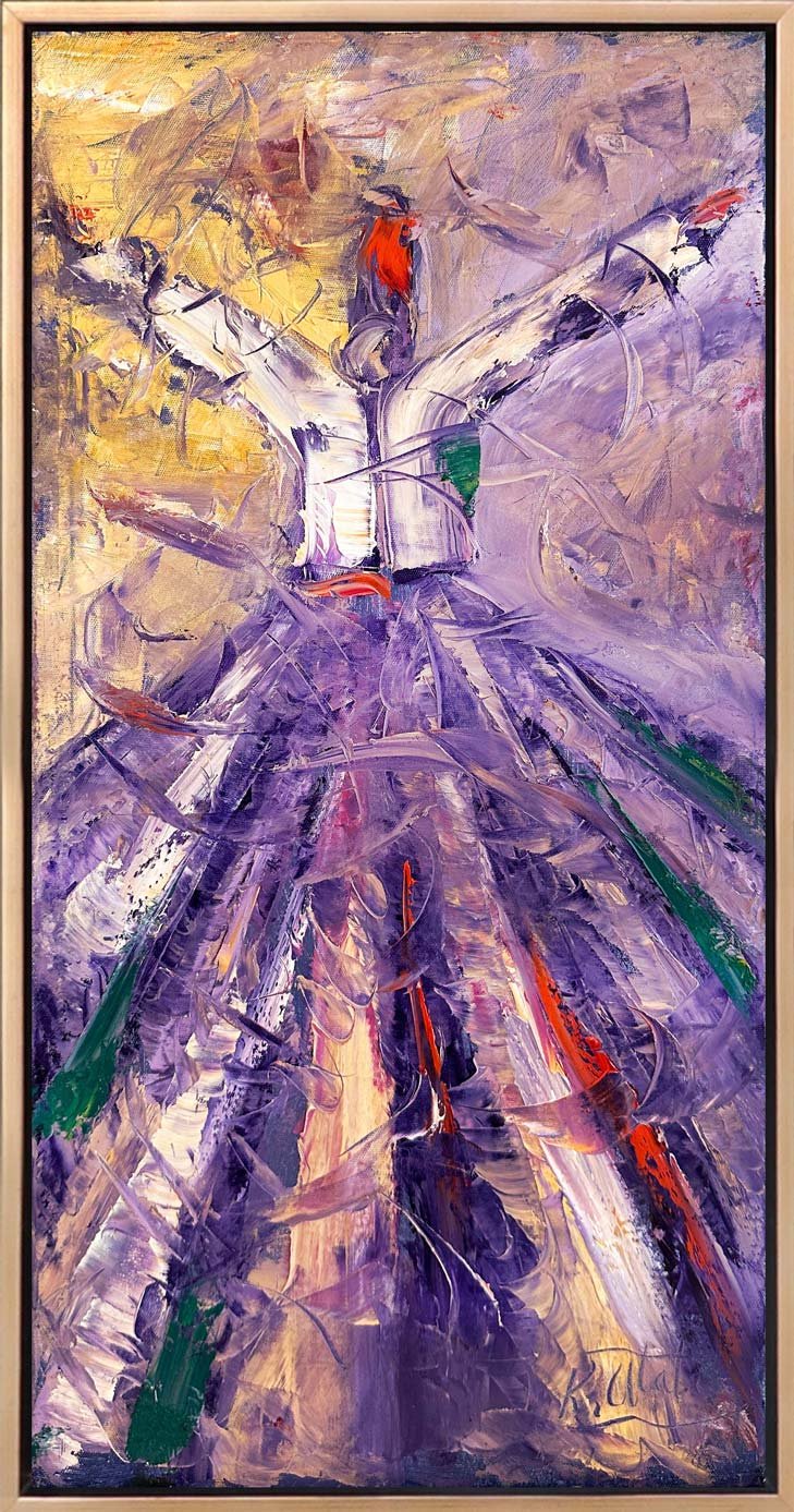 Semazen Işığı Yağlı Boya Tablosu