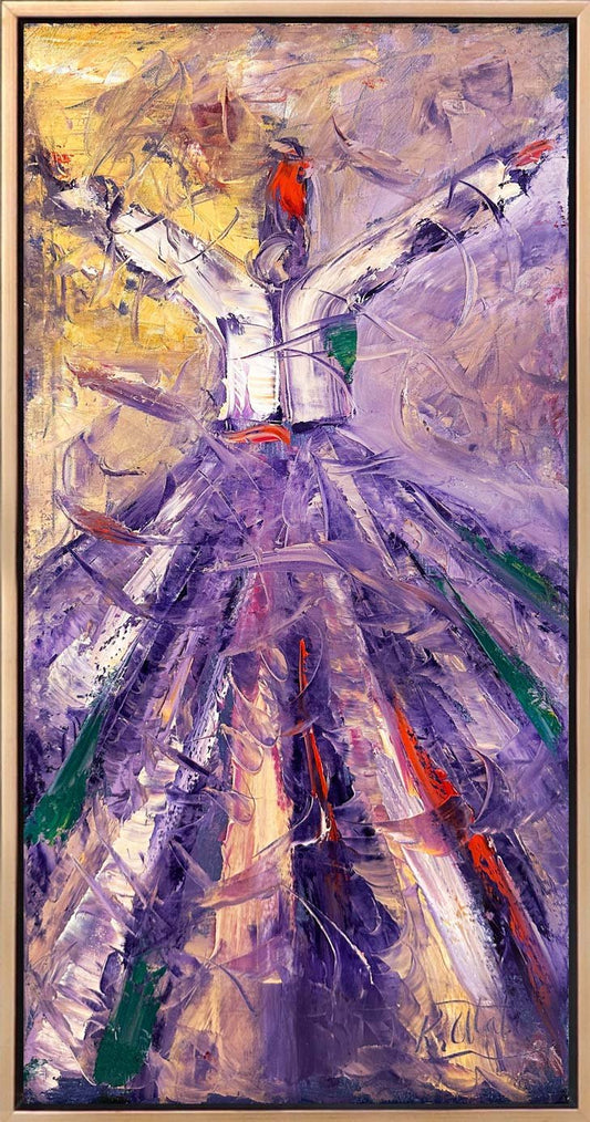 Semazen Işığı Yağlı Boya Tablosu