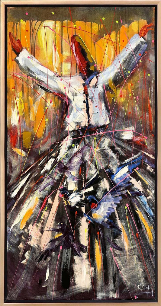 Semazen Özde Buluşma Yağlı Boya Tablosu