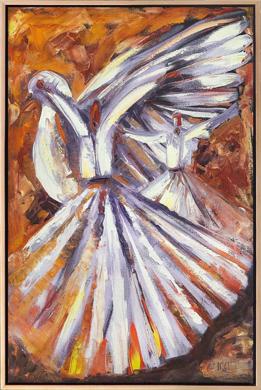 Semazen ve Güvercin Yağlı Boya Tablosu