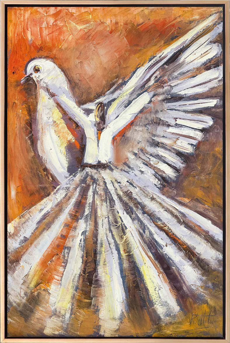 Sema ve Güvercinler Yağlı Boya Tablosu