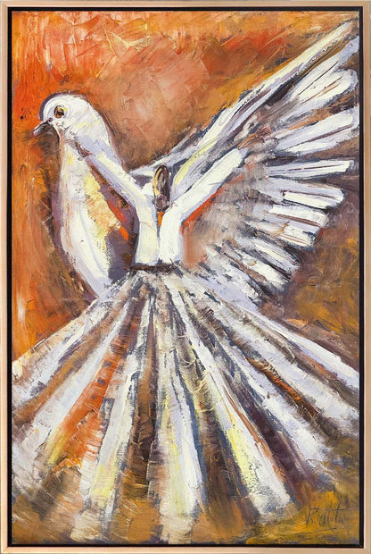 Sema ve Güvercinler Yağlı Boya Tablosu