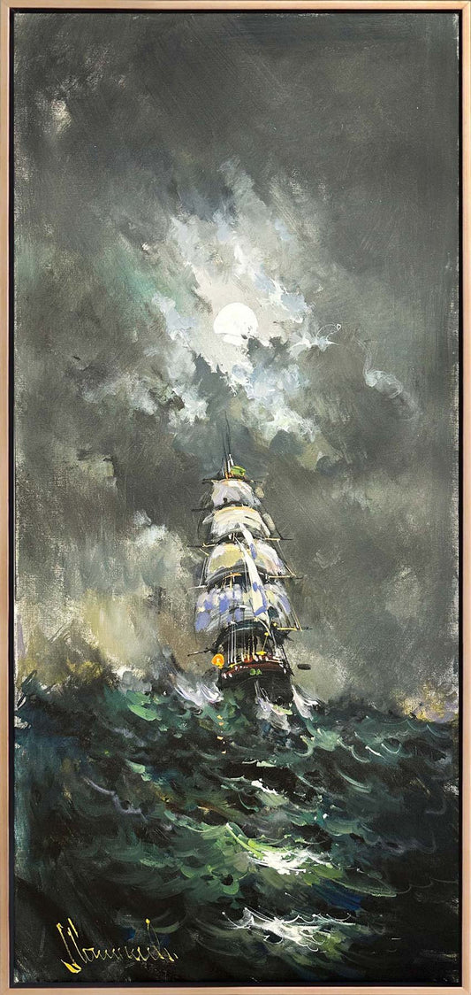 Denizlerin Gürültüsü Yağlı Boya Tablosu