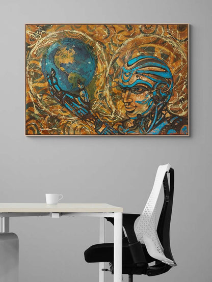 Mekanik Devrim Yağlı Boya Tablosu