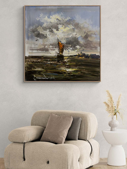 Denizin Sakin Fısıltısı Yağlı Boya Tablosu