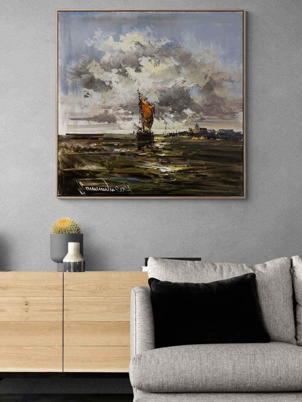 Denizin Sakin Fısıltısı Yağlı Boya Tablosu