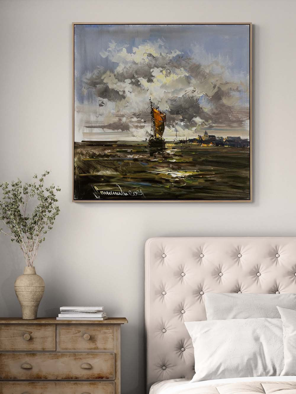 Denizin Sakin Fısıltısı Yağlı Boya Tablosu