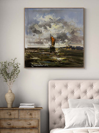 Denizin Sakin Fısıltısı Yağlı Boya Tablosu