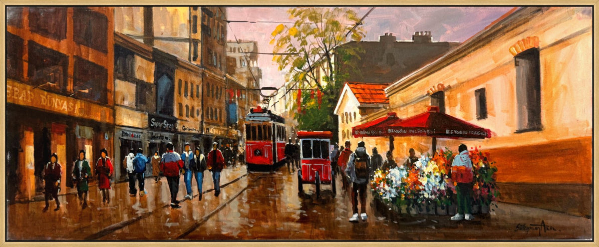 Beyoğlu'nun Ruhu Yağlı Boya Tablosu Simurg Sanatevi