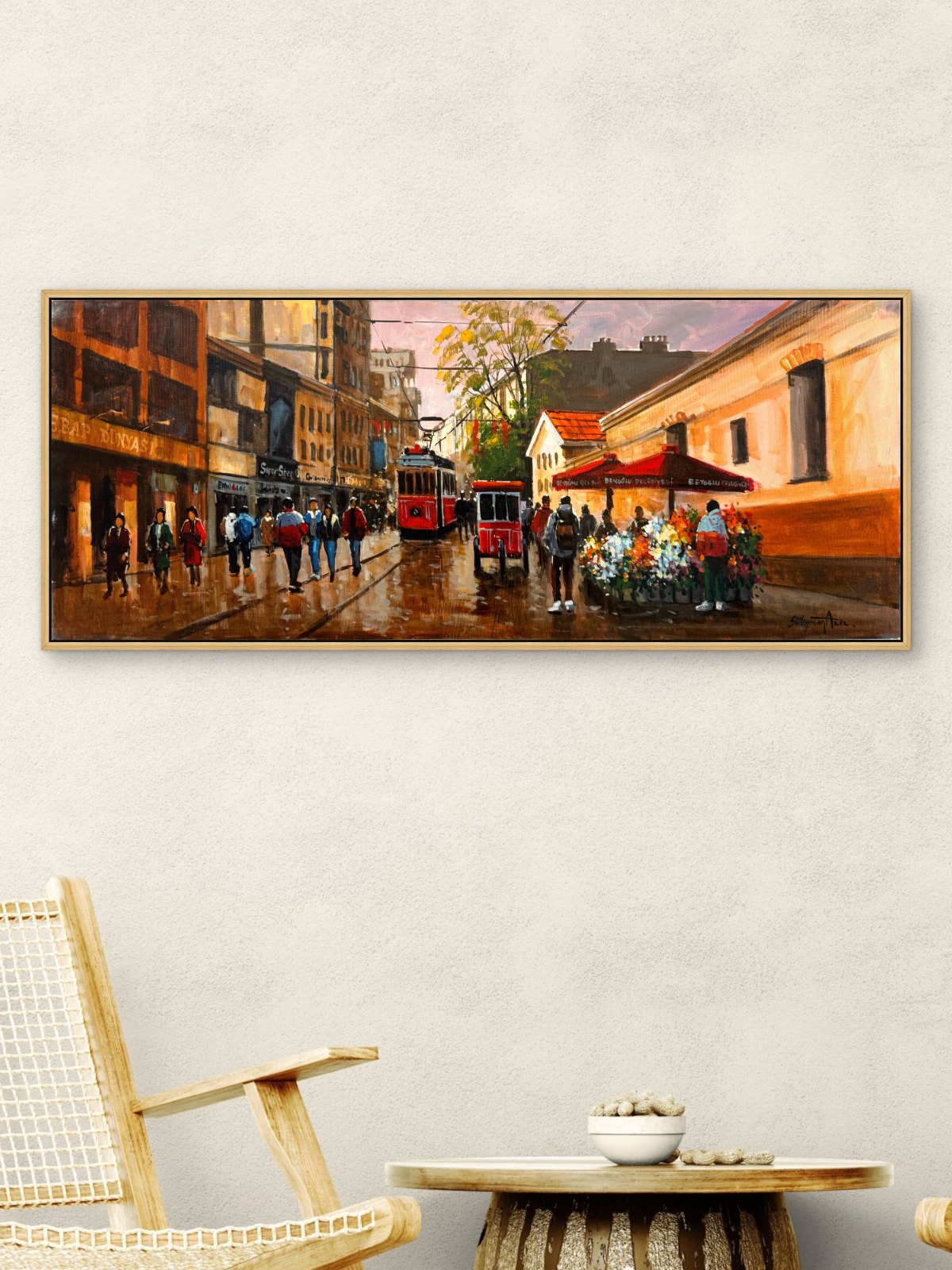 Beyoğlu'nun Ruhu Yağlı Boya Tablosu Simurg Sanatevi