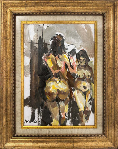 Aynadaki Kadın Yağlı Boya Tablosu