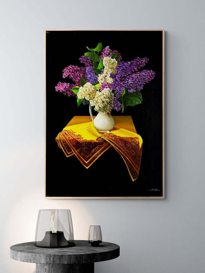 Leylakların Arasında Hatıra Yağlı Boya Tablosu