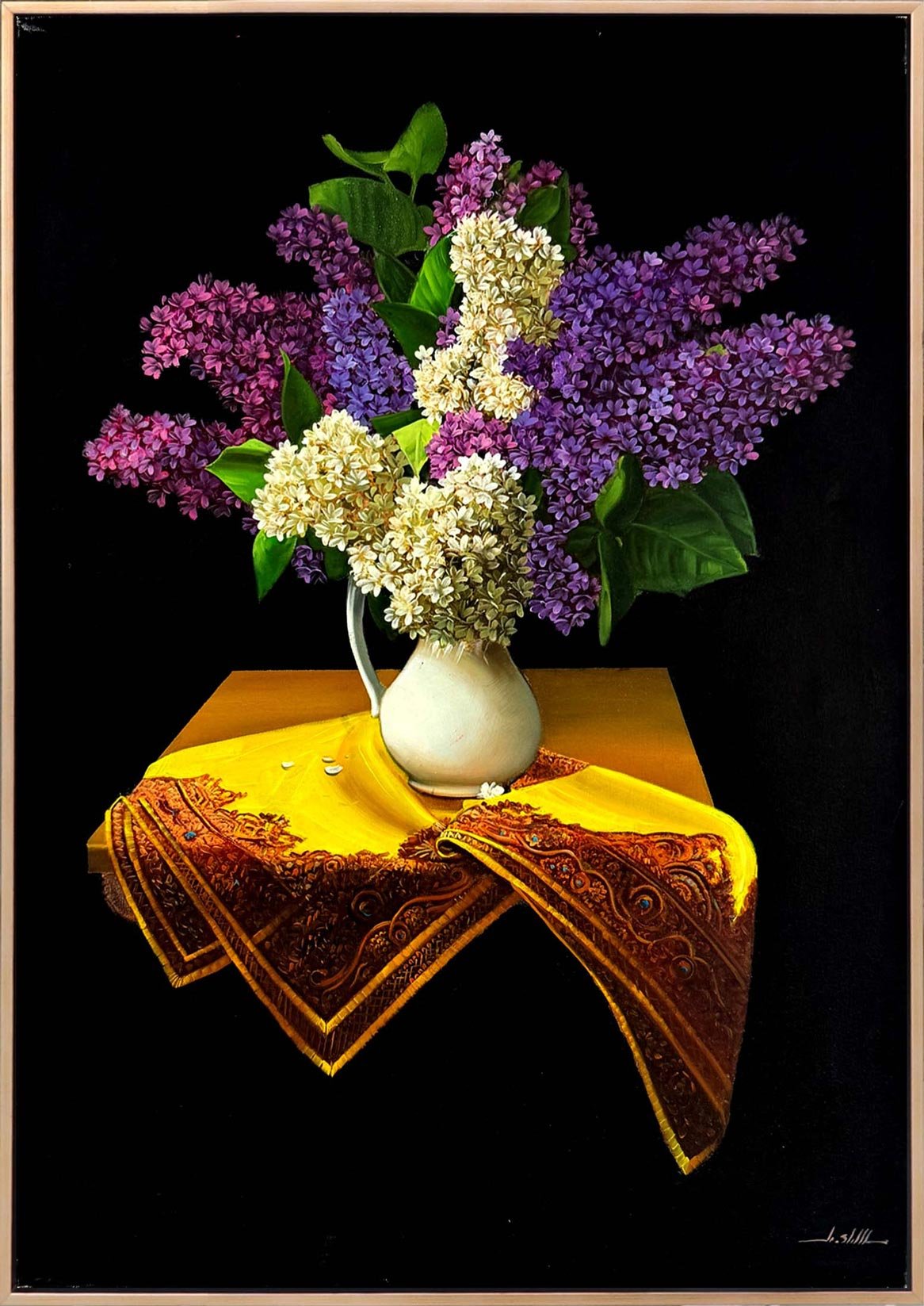 Leylakların Arasında Hatıra Yağlı Boya Tablosu