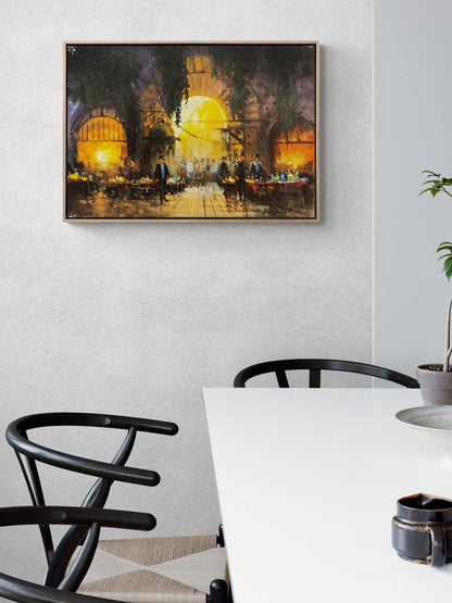 Çarşının Eski Hikayesi Yağlı Boya Tablosu