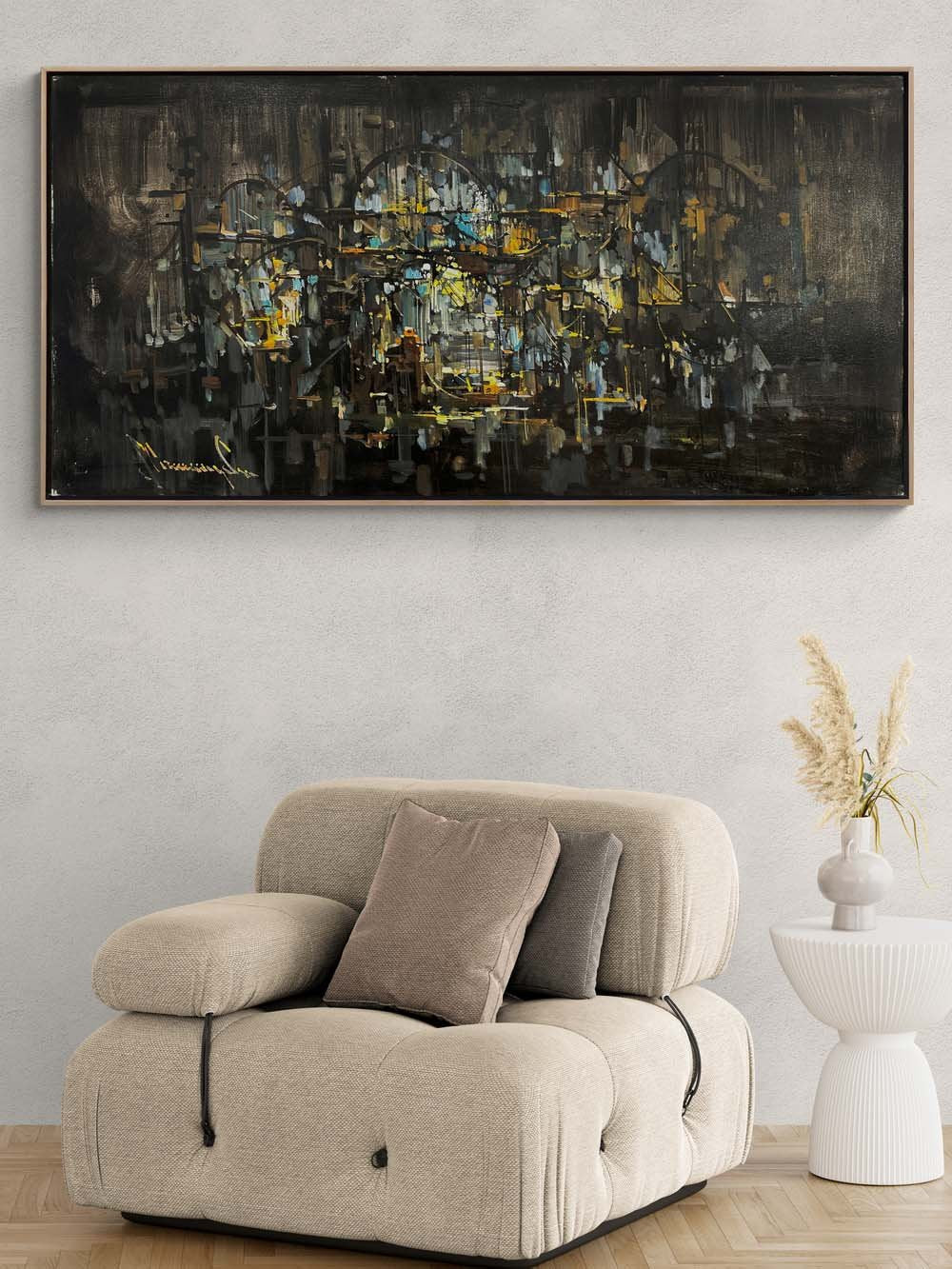 Zihin Haritası Yağlı Boya Tablosu