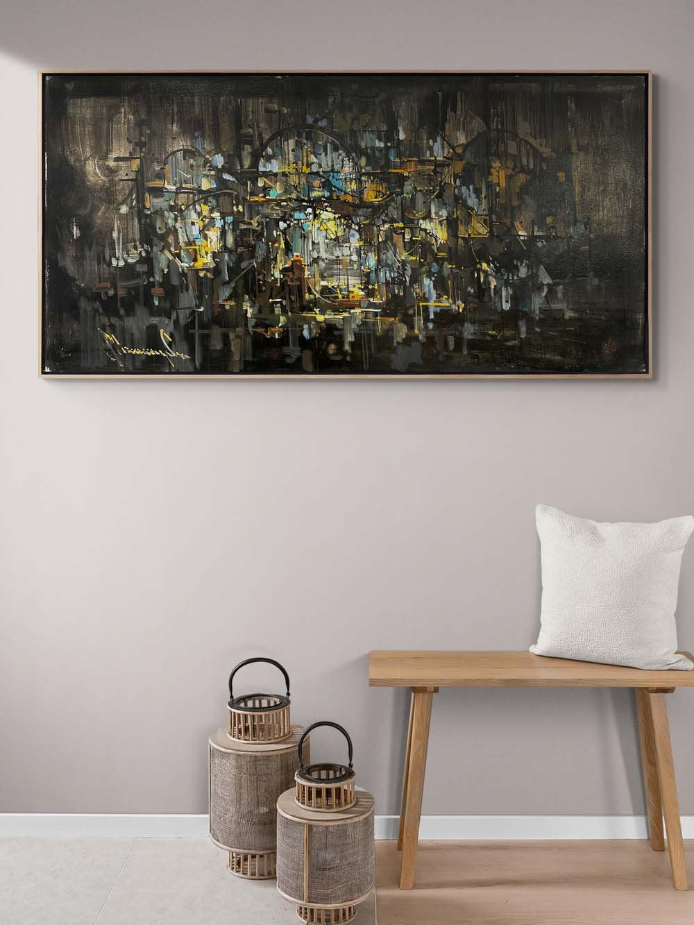 Zihin Haritası Yağlı Boya Tablosu