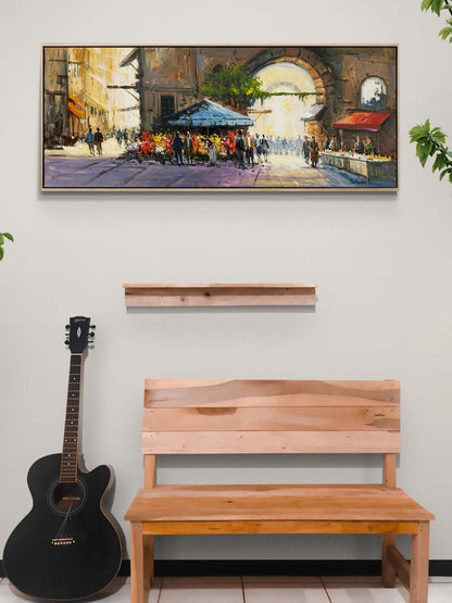 Tarihi Hanın Çiçekleri Yağlı Boya Tablosu