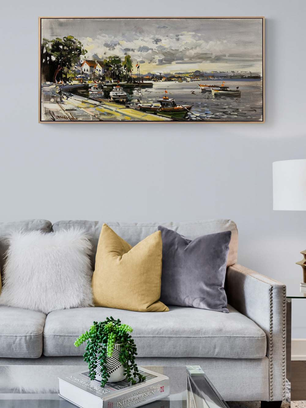 Boğazın Tarihi Akışı Yağlı Boya Tablosu