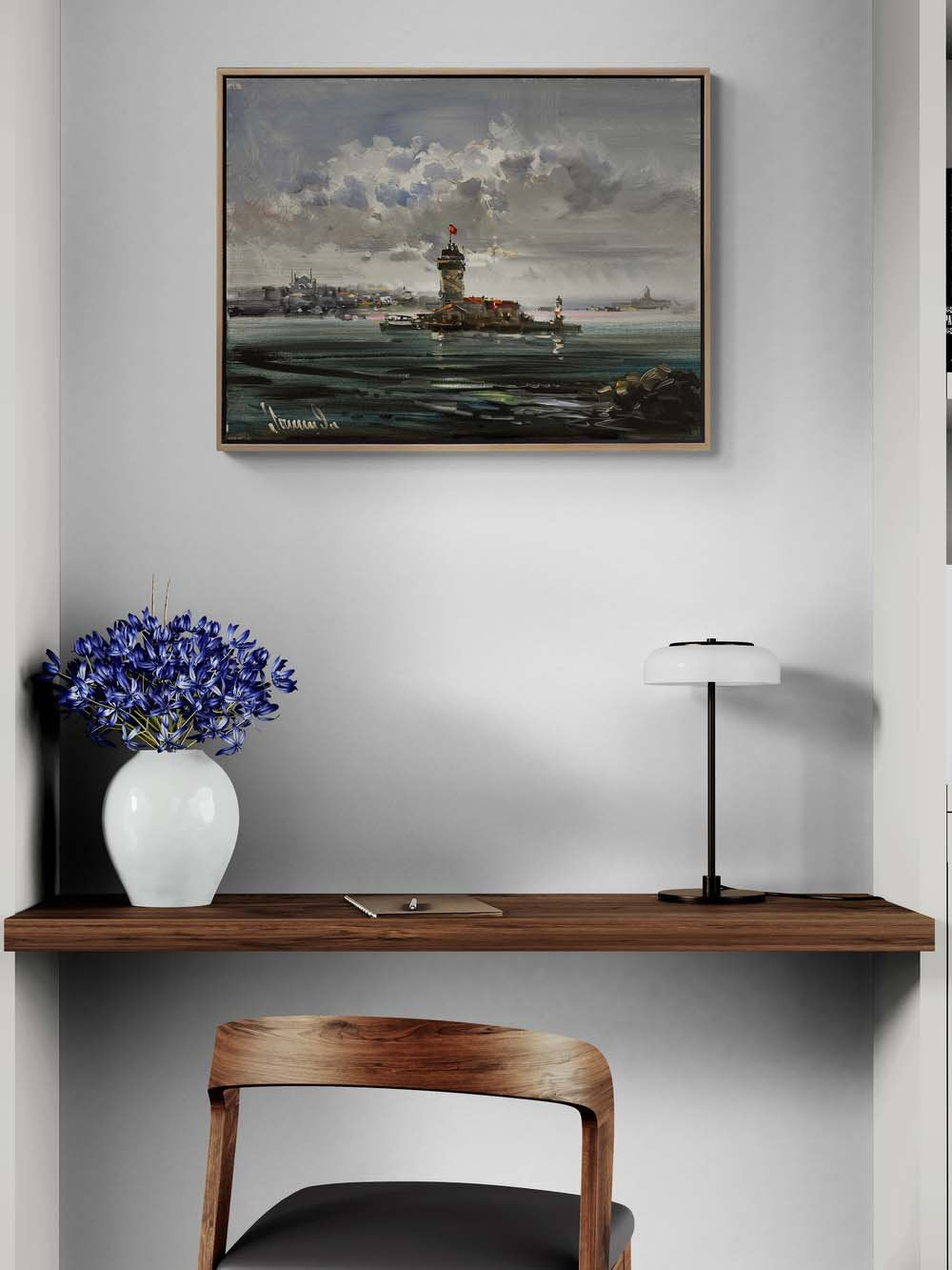 Kız Kulesi'nde Zaman Yağlı Boya Tablosu