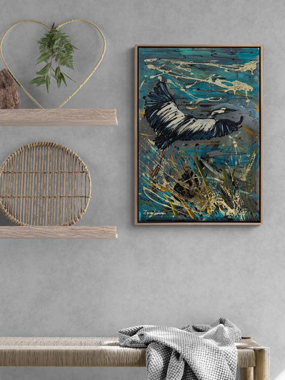 Turna Kuşunun Uçuşu Yağlı Boya Tablosu