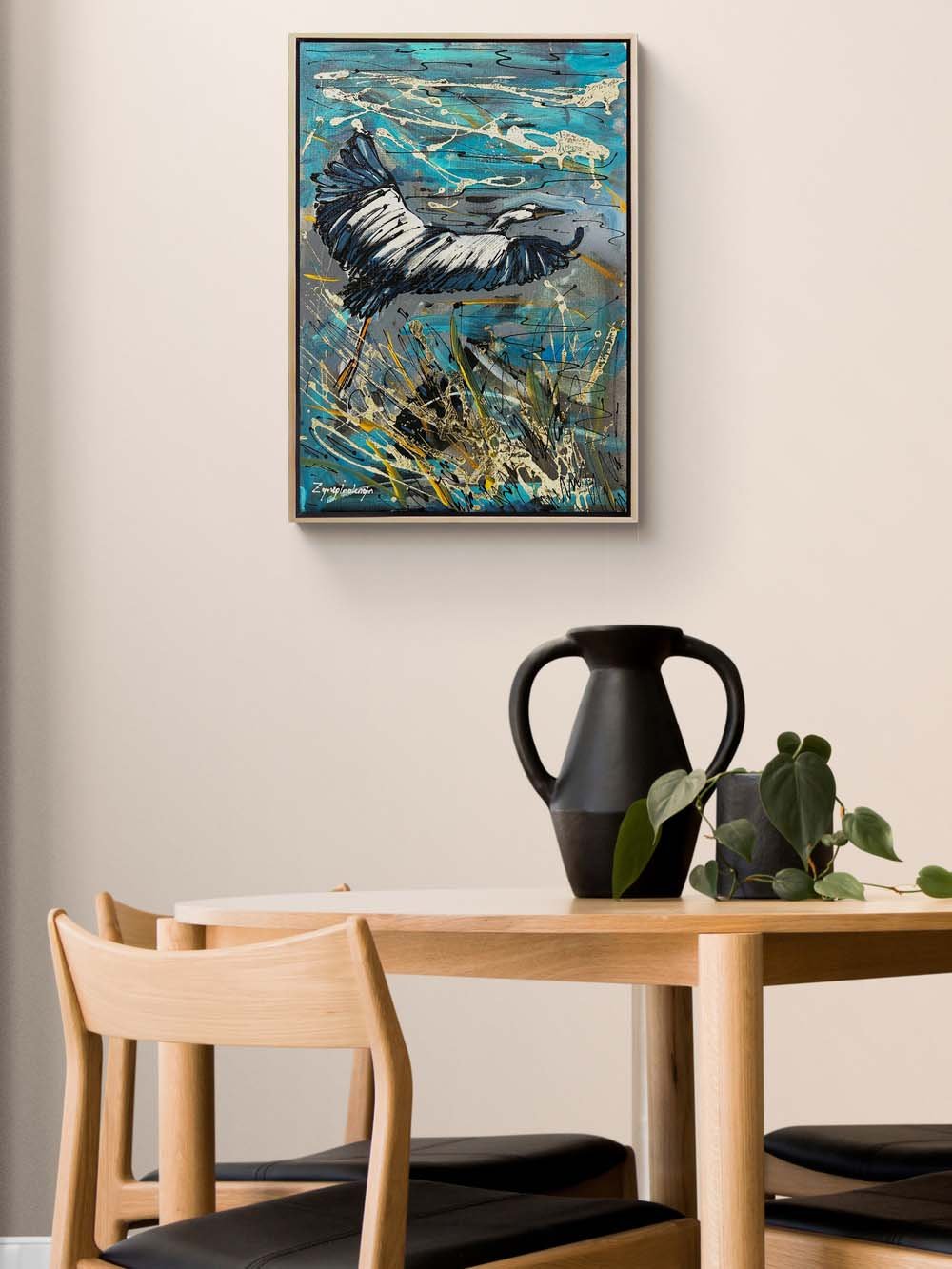 Turna Kuşunun Uçuşu Yağlı Boya Tablosu