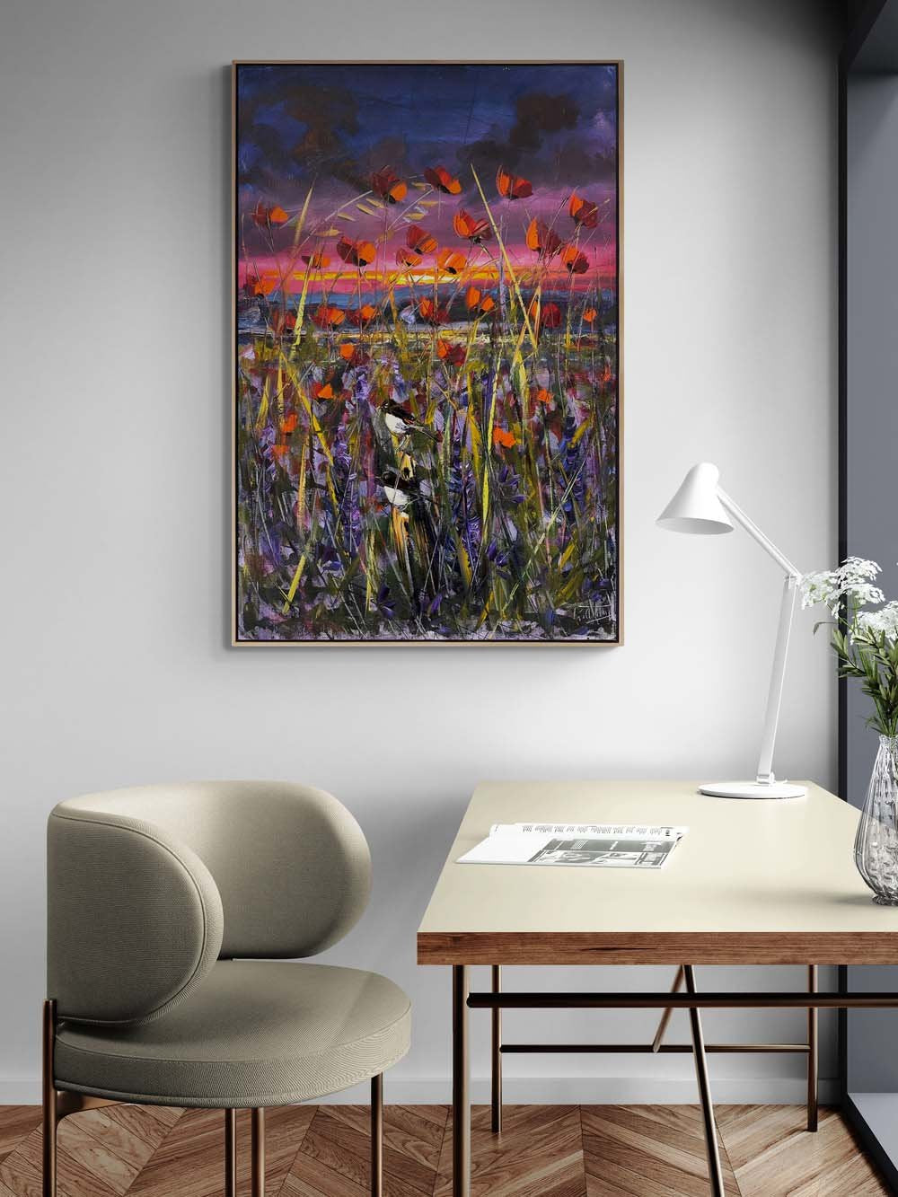 Gelinciklerin Gölgesinde Yağlı Boya Tablosu