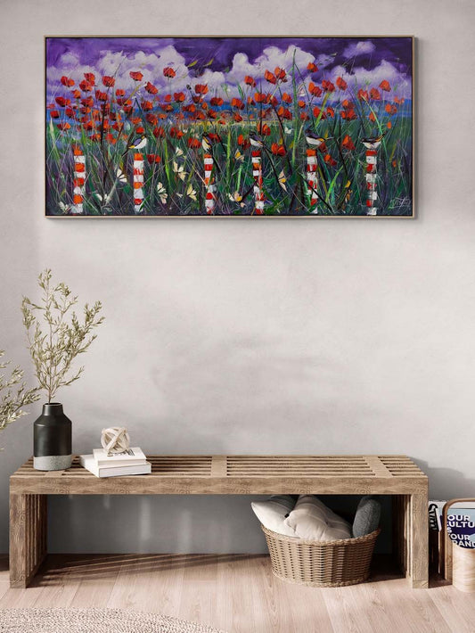 Kır Çiçeklerinin Coşkusu Yağlı Boya Tablosu