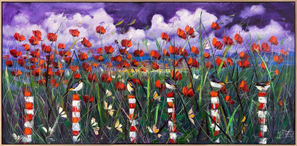 Kır Çiçeklerinin Coşkusu Yağlı Boya Tablosu