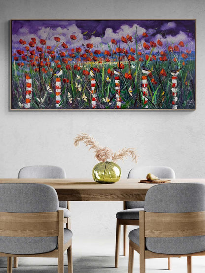 Kır Çiçeklerinin Coşkusu Yağlı Boya Tablosu