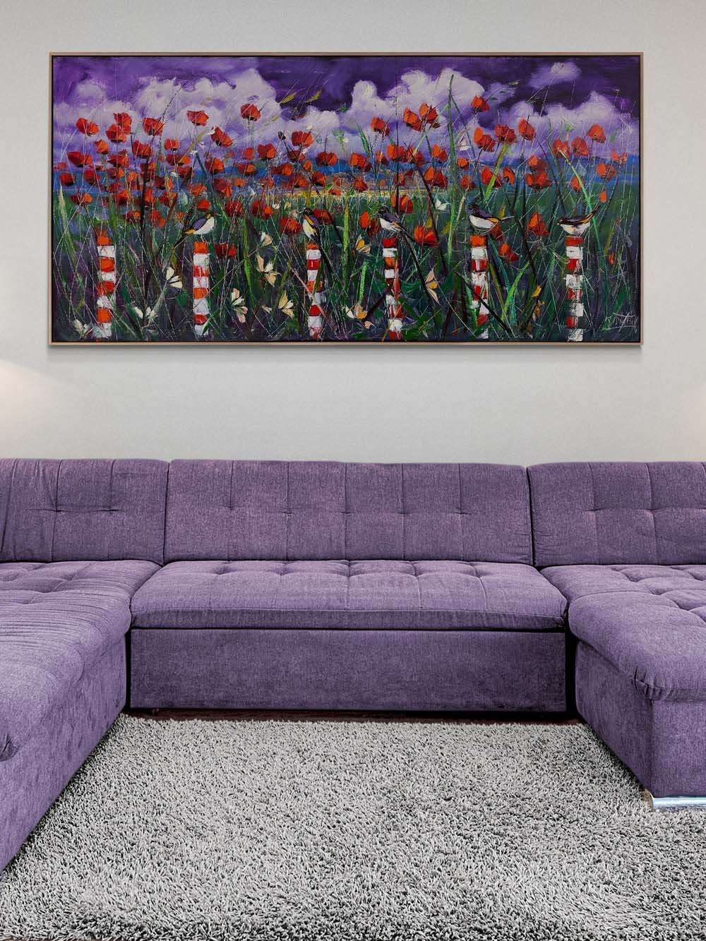 Kır Çiçeklerinin Coşkusu Yağlı Boya Tablosu