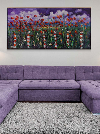 Kır Çiçeklerinin Coşkusu Yağlı Boya Tablosu